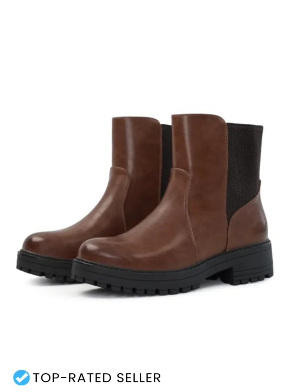 starmerx Women's Chelsea Boots Platform Chunky Heel Ankle Boots Lug Sole Fall